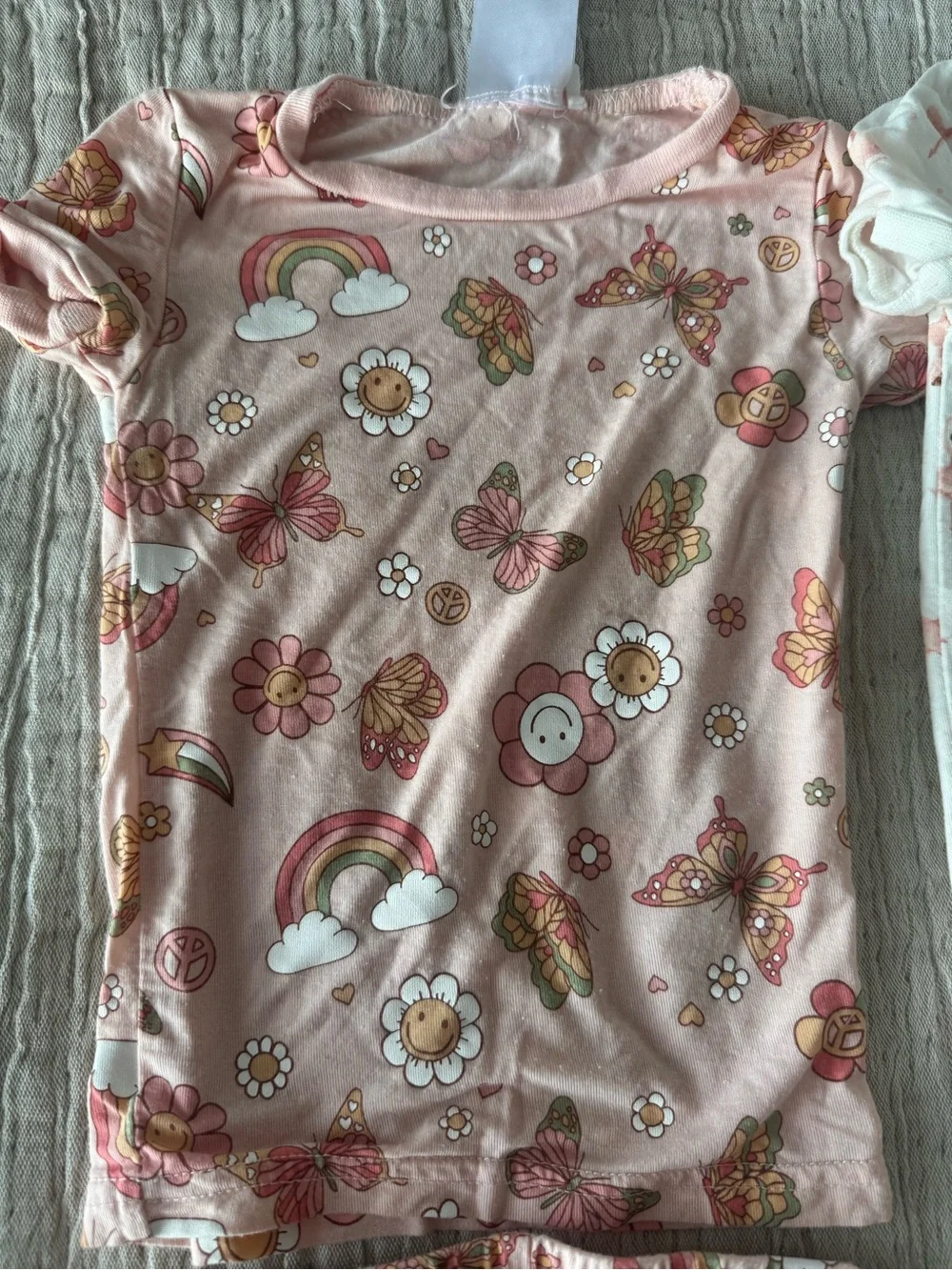 Girls 2-Pack Pink Floral & Ballerina Printed Pajama Set